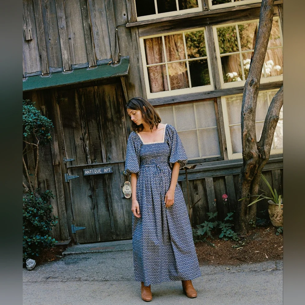 NWOT Christy Dawn Katrina in aster indigo, xlarge - Picture 4 of 12